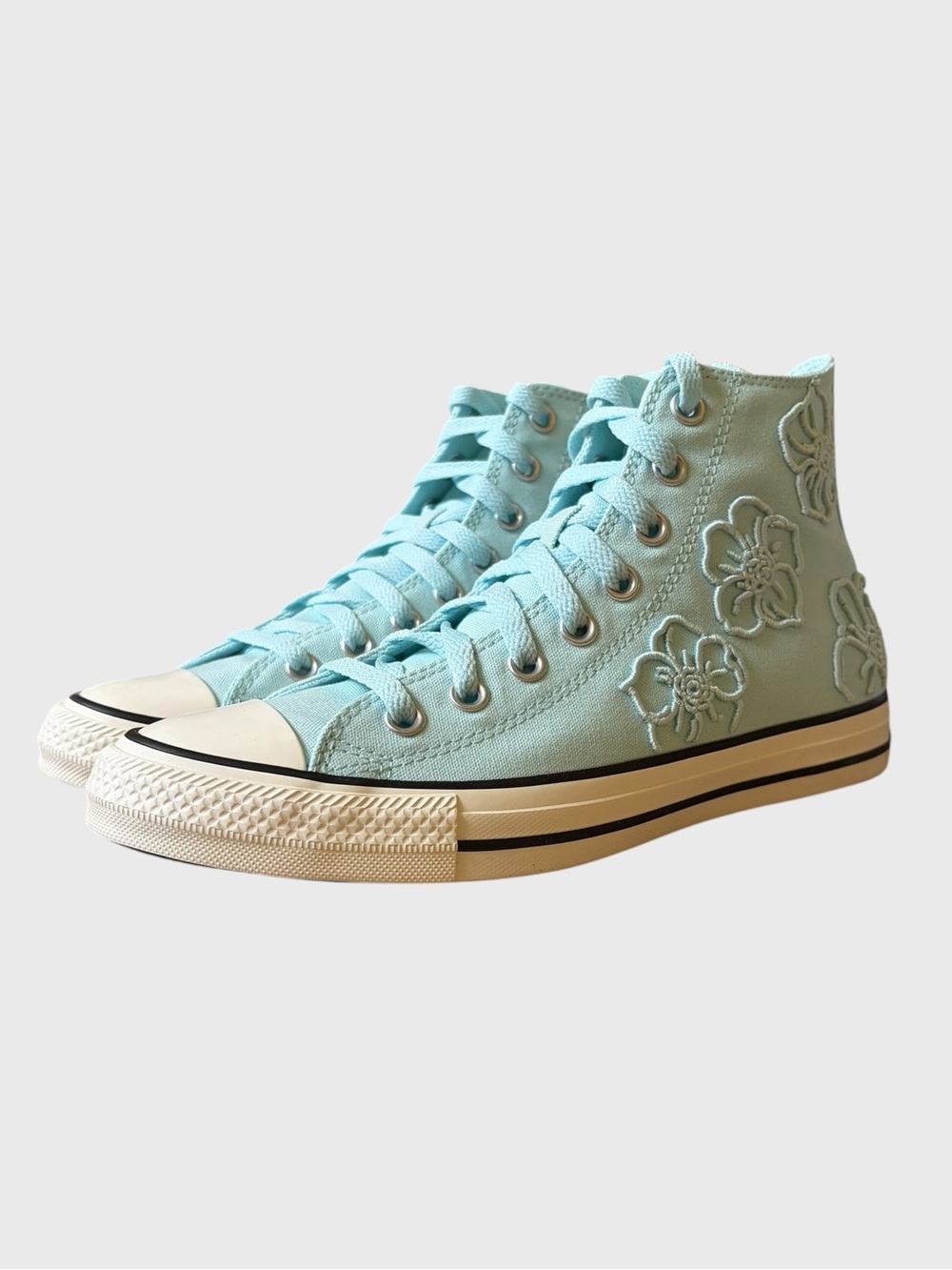 NWB Converse CTAS Hi Floral Sneakers Women's Size 9 Rained Out Blue Pastelcore - Picture 2 of 16